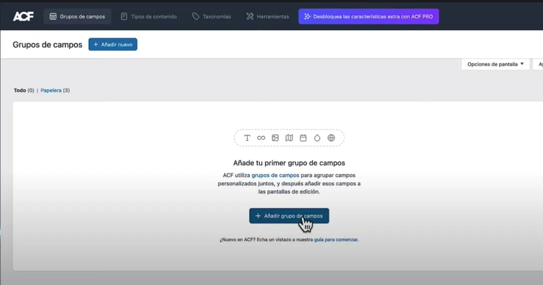 Añadir imagen principal a la categoría con ACF
