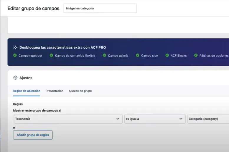 Formato de retorno en ACF